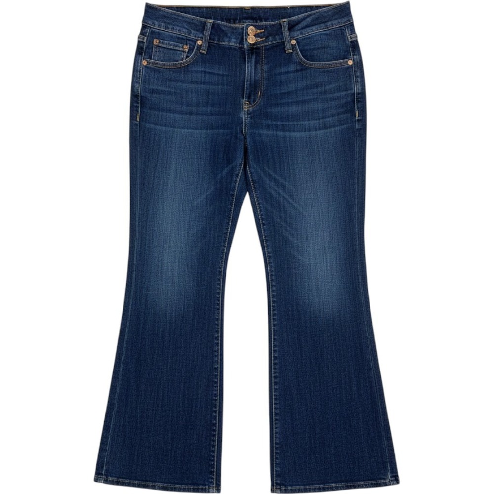 Lane Bryant Tighter Tummy Flare Jeans Women's 20 Petite Dark Wash Stretch